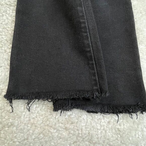 Madewell Cali Demi-Boot Jean Black Raw Hem - Picture 7 of 9